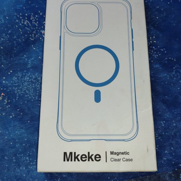 NEW Apple iPhone 13 or 14 Clear Phone Case Purple Blue K22-14-6.1 - Picture 5 of 5